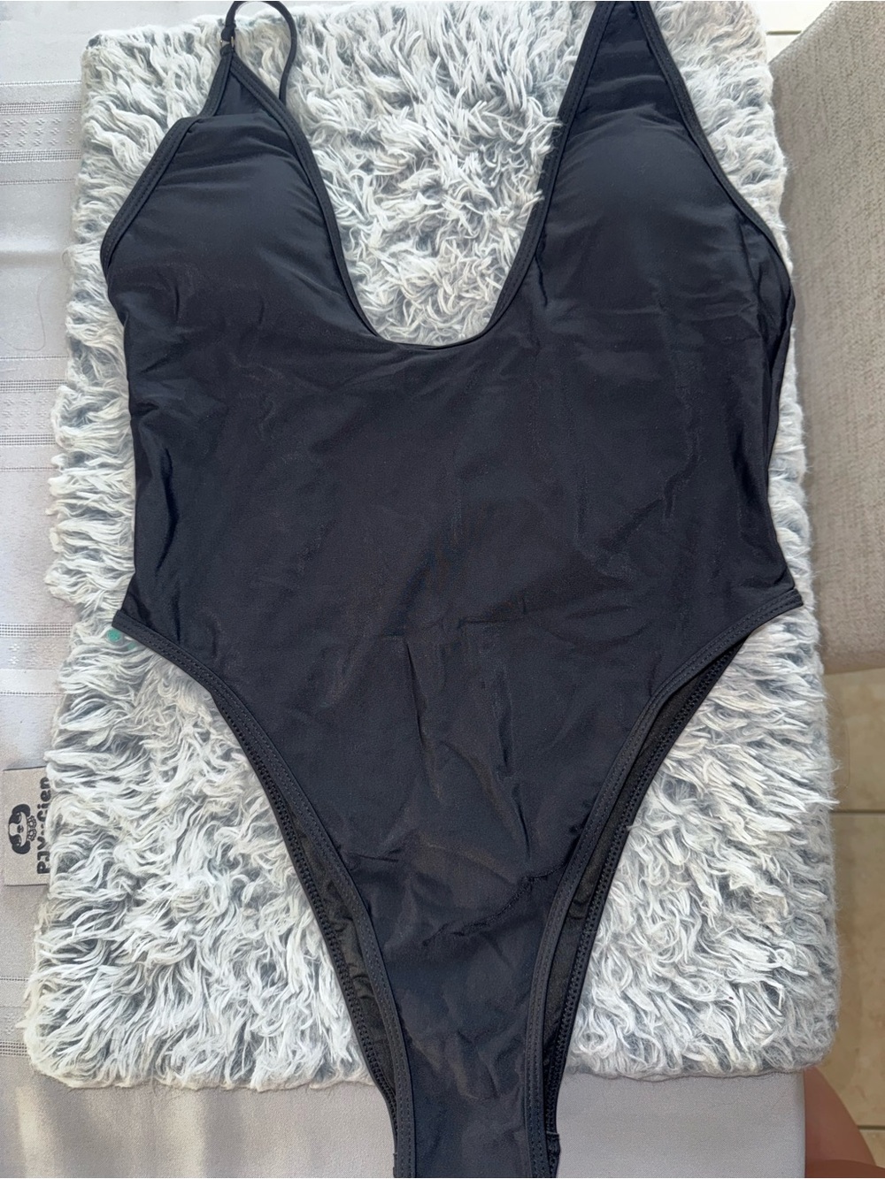 Black Women's One-Piece Swimsuit - Classic Scoop Neck